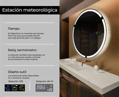 Espejo redondo baño con luz LED L119 #2