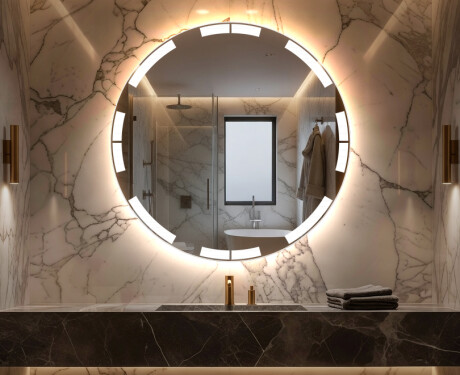 Espejo redondo baño con luz LED L120