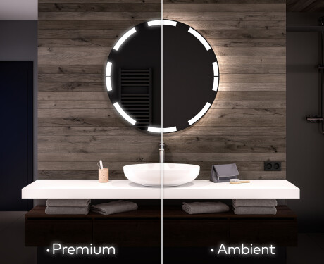 Espejo redondo baño con luz LED L120