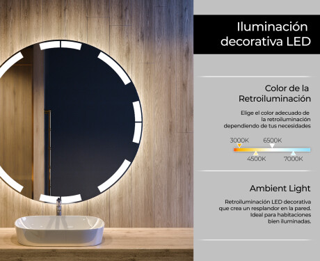 Espejo redondo baño con luz LED L120 #4