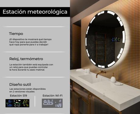 Espejo redondo baño con luz LED L121 #2