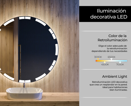 Espejo redondo baño con luz LED L121 #4