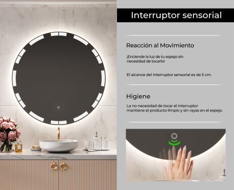 Espejo redondo baño con luz LED L121 #6