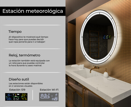 Espejo luz LED redondo baño L122 #2