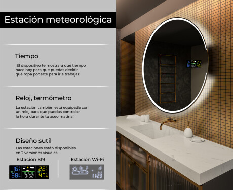 Espejo redondo baño con luz LED L123 #2