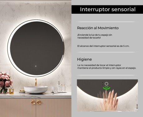 Espejo redondo baño con luz LED L123 #6