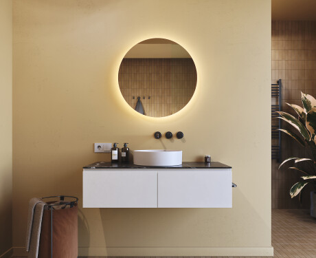 Espejo redondo baño con luz LED 70cm con luz LED fría de 7000K, luz cálida de 3000K o luz neutra de 4500K #8