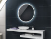 Redondo espejo de baño con luz a pilas L76 #2