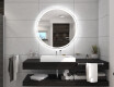 Redondo espejo de baño con luz a pilas L76 #5