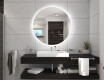 Redondo espejo de baño con luz LED incorporada a pilas L82 #5