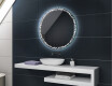 Redondo espejo de baño con luz a pilas L115 #2