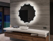 Redondo espejo de baño con luz LED incorporada a pilas L117