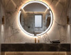 Redondo espejo de baño con luz LED incorporada a pilas L119