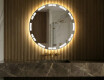 Redondo espejo de baño con luz LED incorporada a pilas L121