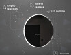 Redondo espejo de baño con luz a pilas L123 #4