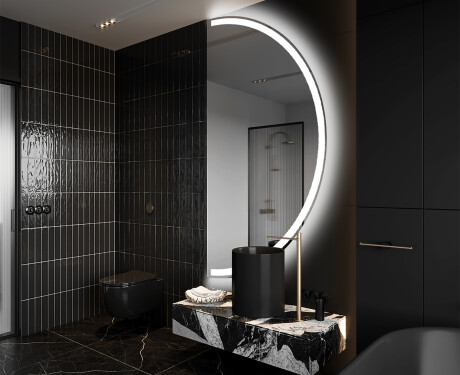 Espejo LED Media Luna Moderno - Iluminación de Estilo para Baño A222