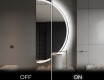 Espejo LED Media Luna Moderno - Iluminación de Estilo para Baño A222 #3