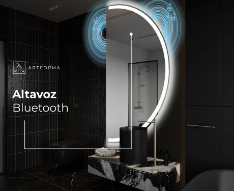 Espejo LED Media Luna Moderno - Iluminación de Estilo para Baño A222 #5