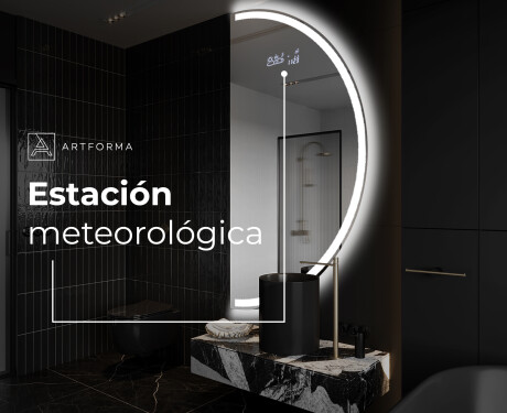 Espejo LED Media Luna Moderno - Iluminación de Estilo para Baño A222 #6