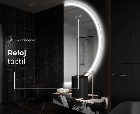 Espejo LED Media Luna Moderno - Iluminación de Estilo para Baño A222 #7
