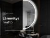 Espejo LED Media Luna Moderno - Iluminación de Estilo para Baño A222 #8