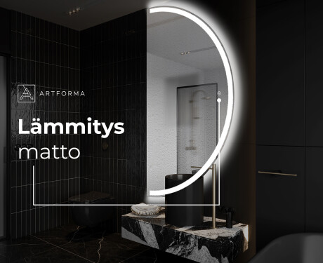 Espejo LED Media Luna Moderno - Iluminación de Estilo para Baño A222 #8