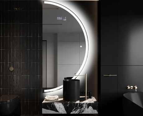 Espejo LED Media Luna Moderno - Iluminación de Estilo para Baño A222 #9