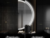 Espejo LED Media Luna Moderno - Iluminación de Estilo para Baño A223