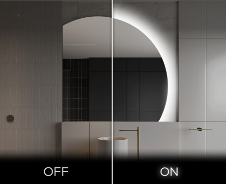 Espejo LED Media Luna Moderno - Iluminación de Estilo para Baño Q221 #3