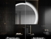 Espejo LED Media Luna Moderno - Iluminación de Estilo para Baño Q222