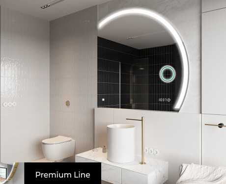 Espejo LED Media Luna Moderno - Iluminación de Estilo para Baño Q222 #4