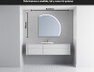 Espejo LED Media Luna Moderno - Iluminación de Estilo para Baño Q222 #4