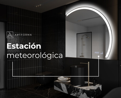 Espejo LED Media Luna Moderno - Iluminación de Estilo para Baño Q222 #7