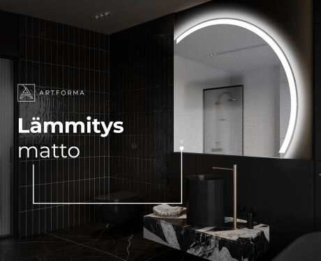 Espejo LED Media Luna Moderno - Iluminación de Estilo para Baño Q222 #9