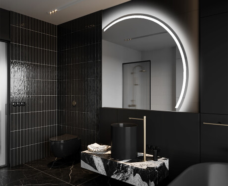 Espejo LED Media Luna Moderno - Iluminación de Estilo para Baño Q223