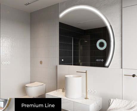 Espejo LED Media Luna Moderno - Iluminación de Estilo para Baño Q223 #4