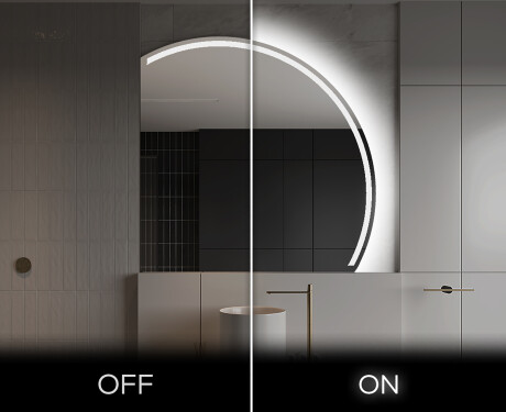 Espejo LED Media Luna Moderno - Iluminación de Estilo para Baño Q223 #3