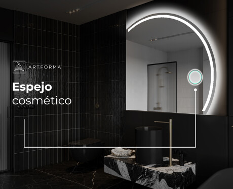 Espejo LED Media Luna Moderno - Iluminación de Estilo para Baño Q223 #5