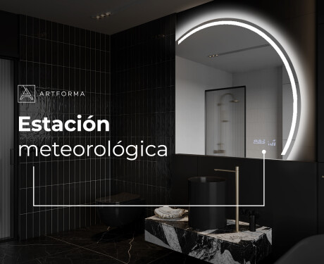 Espejo LED Media Luna Moderno - Iluminación de Estilo para Baño Q223 #7