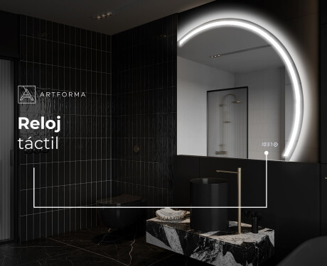 Espejo LED Media Luna Moderno - Iluminación de Estilo para Baño Q223 #8