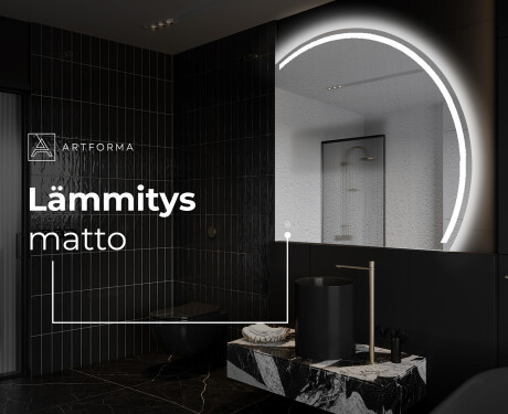 Espejo LED Media Luna Moderno - Iluminación de Estilo para Baño Q223 #9