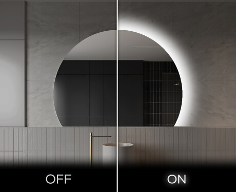 Espejo LED Media Luna Moderno - Iluminación de Estilo para Baño W221 #3