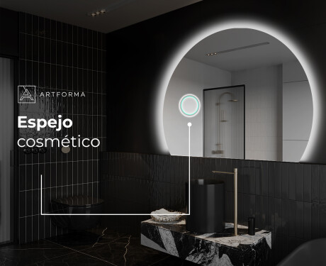 Espejo LED Media Luna Moderno - Iluminación de Estilo para Baño W221 #5