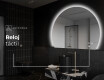 Espejo LED Media Luna Moderno - Iluminación de Estilo para Baño W221 #8
