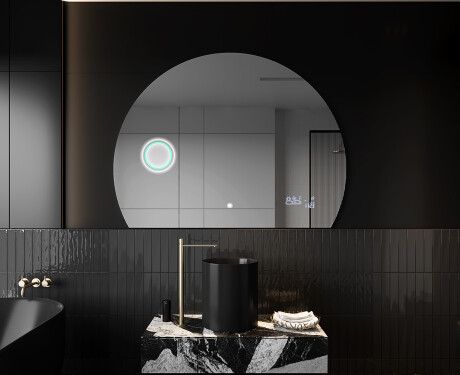 Espejo LED Media Luna Moderno - Iluminación de Estilo para Baño W221 #10