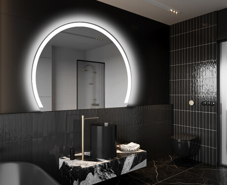 Espejo LED Media Luna Moderno - Iluminación de Estilo para Baño W222
