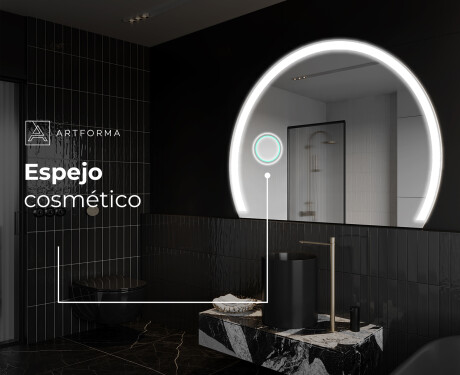 Espejo LED Media Luna Moderno - Iluminación de Estilo para Baño W222 #6