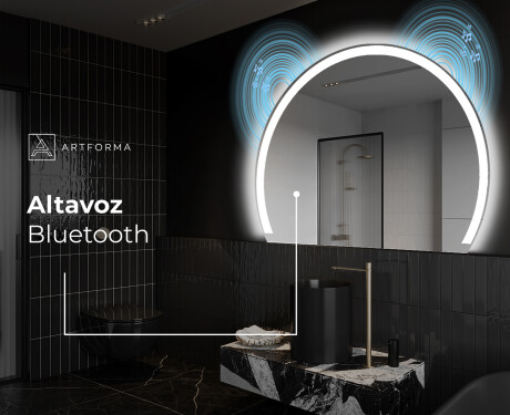 Espejo LED Media Luna Moderno - Iluminación de Estilo para Baño W222 #7