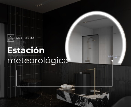 Espejo LED Media Luna Moderno - Iluminación de Estilo para Baño W222 #8