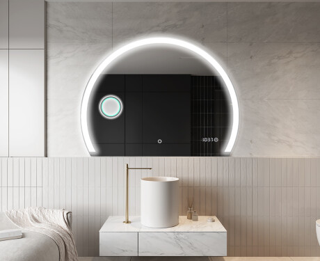 Espejo LED Media Luna Moderno - Iluminación de Estilo para Baño W222 #10